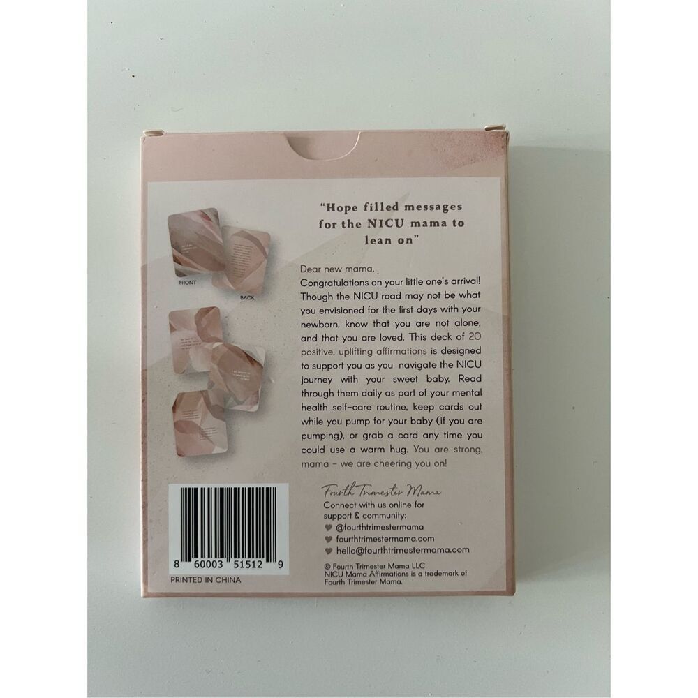NWT Nicu Mama Affirmations 20 Deck Uplifting Affirmations  Fourth Trimester Mama - Picture 2 of 7